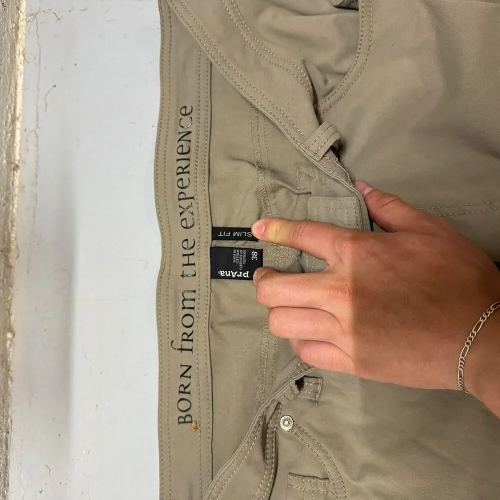 Prana Men's Tan and Khaki Trousers